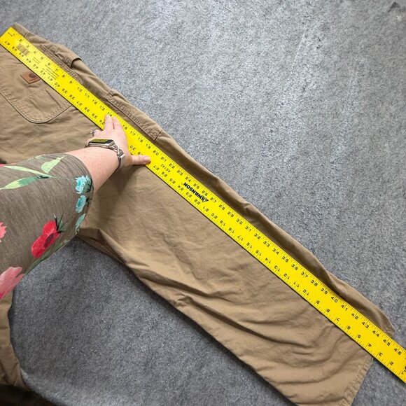 Carhartt Carpenter Pants Men 42 x 32 Beige Canvas Original Dungaree Fit B151 - Picture 11 of 16